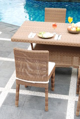 Artistic Ethnic Classy Modern Elegant Luxury Indoor Home Interiors and Outdoor Garden Park Furniture Table Chair Cabinet Accessories from Rattan Plastic Wicker or Wooden Materials for Hotel and House 