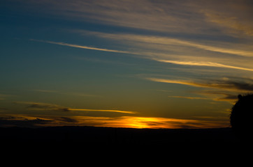 Puesta de Sol en el Desierto del Altiplano Mexicano San Luis Potosí - Sunset at mexican Desert