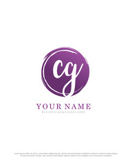 C G CG initial splash logo template vector. A logo design for company and identity business.