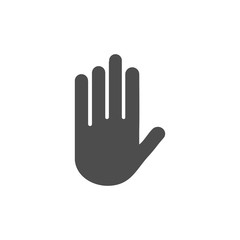 stop sign, hand stop sign icon vector design symbol