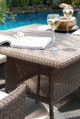 Artistic Ethnic Classy Modern Elegant Luxury Indoor Home Interiors and Outdoor Garden Park Furniture Table Chair Cabinet Accessories from Rattan Plastic Wicker or Wooden Materials for Hotel and House 