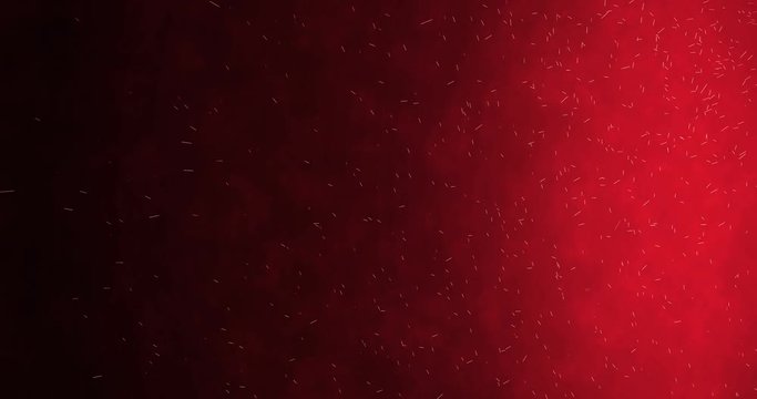 Buring fire sparks. flame and smoke rising motion graphic. flying away fiery particles over red black background in 4k