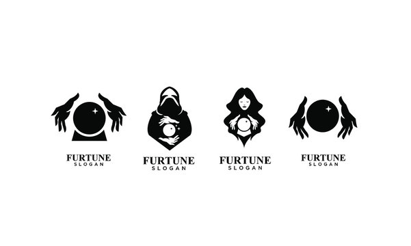 Set Of Fortune Teller Logo Icon Design Vector Illustration