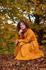 Autumnal portrait of a mature woman