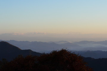 日本・秩父　山頂の風景	