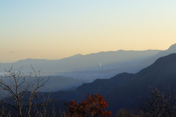 日本・秩父　山頂の風景	