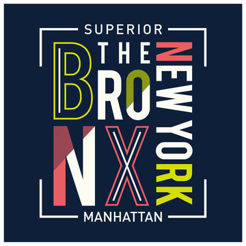 the bronx graphic typography t shirt vector