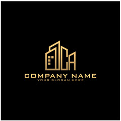 Letter CA With Building For Construction Company Logo