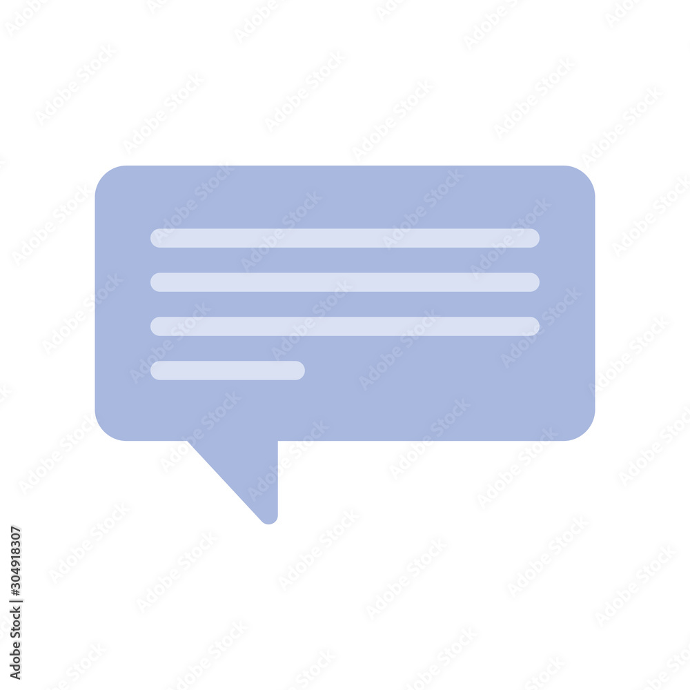 Sticker speech bubble on white background