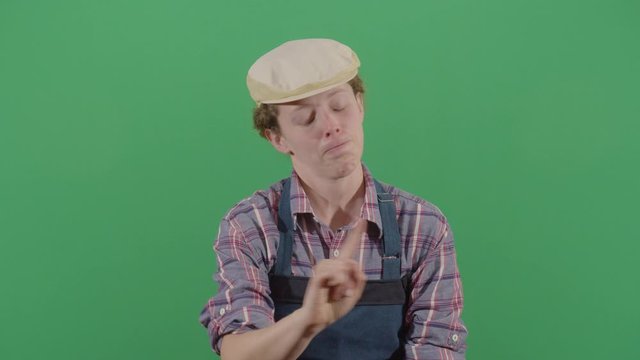 Woman Carpenter No With Finger