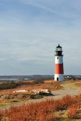 Sankaty Head Light lighthouse, Nantucket island , Cape Cod