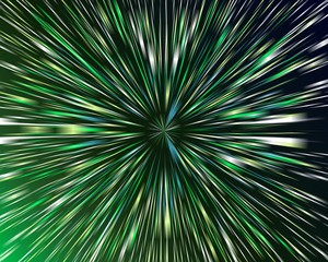 Obraz premium ~ bagliore verde bianco velocità spazio luce ~