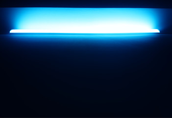 Blue led lamp illumination background
