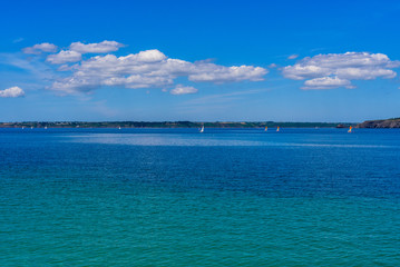 Landscape with yachts in Camaret-sur-Mer . Finister. Brittany. France