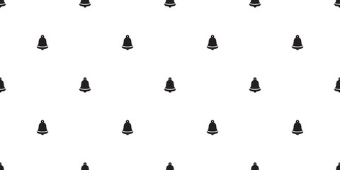 bell seamless pattern Christmas vector ring bell icon birthday scarf isolated repeat wallpaper tile background cartoon illustration design