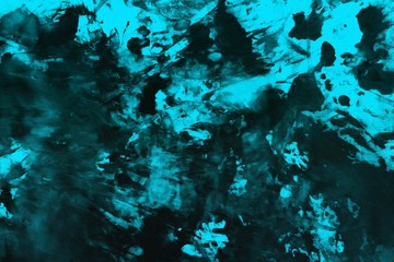 abstract grunge light blue randomly painted canvas, fabric with color paint spots and blots texture for any purposes.