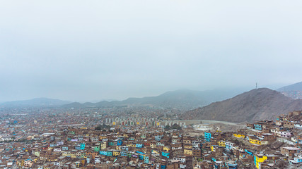 Vista áerea de viviendas en Lima