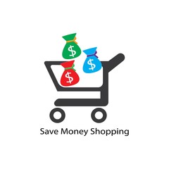 SHOPPING LOGO VECTOR ILLUSTRATION TEMPLATE