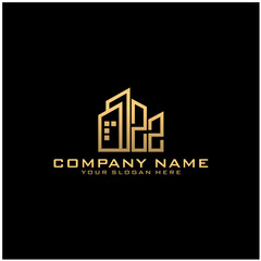 Letter ZZ With Building For Construction Company Logo