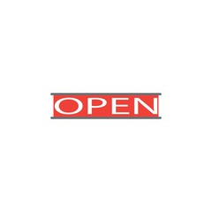Fototapeta premium TEXT OPEN VECTOR TEMPLATE ICON