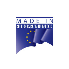 European union flag, vector illustration on a white background