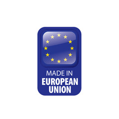 European union flag, vector illustration on a white background