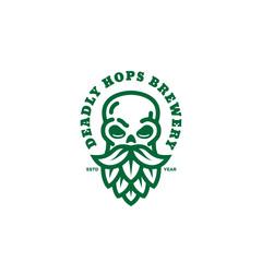 Skull hops logo