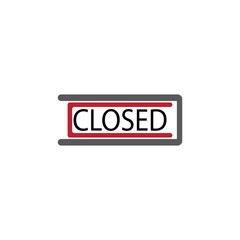 TEXT CLOSED VECTOR TEMPLATE ICON