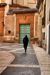 Narrow San Juan de Dios street in Murcia