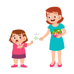 cute fat kid refuse healthy fresh food