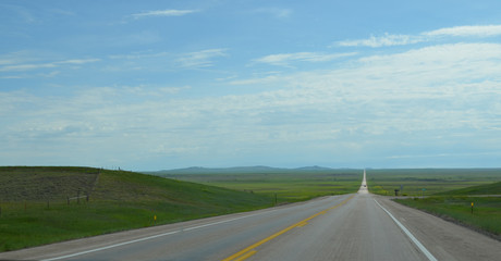 Late Spring in South Dakota: US Highway 85 Stretches into the Distance