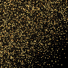Gold confetti luxury sparkling confetti. Scattered