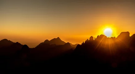Blackout roller blinds Huangshan UNESCO World Heritage Site Natural beautiful sunrise landscape of Huangshan mountain scenery ( Yellow mountain ) in Anhui CHINA, It is a best of China major tourist destination.