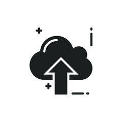 Cloud Upload Vector Glyph Icon