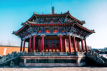Shenyang Imperial Palace (Mukden Palace) was the former imperial palace of the early Manchu-led Qing dynasty and UNESCO world heritage site built in 400 years ago in Shenyang CHINA