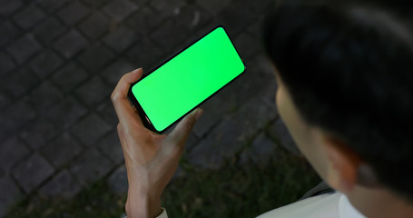 asian businessman use smartphone
