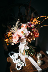 Amazing stylish wedding flowers. Wedding bouquet.