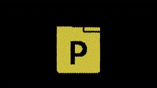 Symbol file P is knitted from a woolen thread. Knit like a sweater