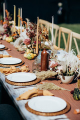 Beautiful wedding table decoration & wedding table setting