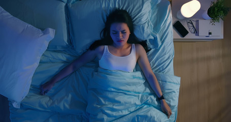 asian woman has insomnia