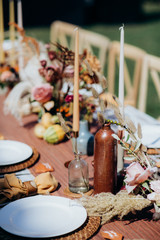 Beautiful wedding table decoration & wedding table setting