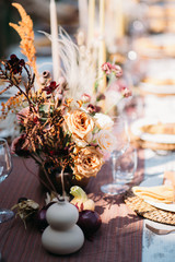 Beautiful wedding table decoration & wedding table setting