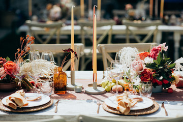 Beautiful wedding table decoration & wedding table setting