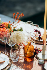 Beautiful wedding table decoration & wedding table setting