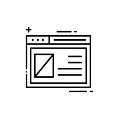 Web Layout Vector Line Icon