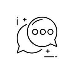 Chat Bubble Vector Line Icon