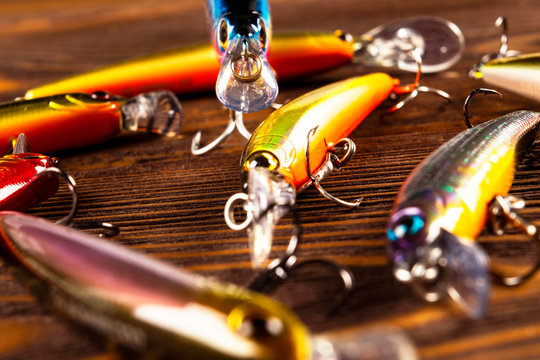 Antique Fishing Lures Stock Photo - Download Image Now - Antique