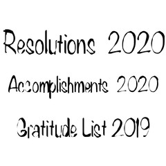 vector images of titles for end of the year and new year refection