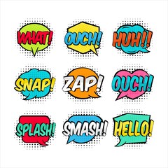 Baloon text pop vector design