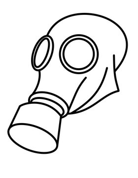 recommend clip art: ガスマスクしわ(線画)